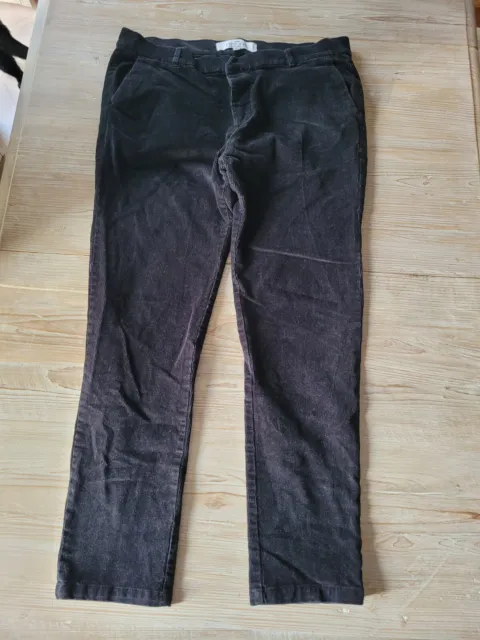 Mens Top Man Skinny Black Corduroy Jeans. W38R / L32