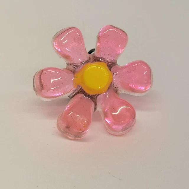 Rare ~ Vintage Flower Ring Love Laugh Peace Dream