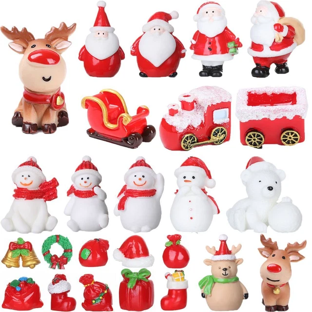 Bonsai Decor Santa Claus Xmas Tree Christmas Figurines Miniature Snowman