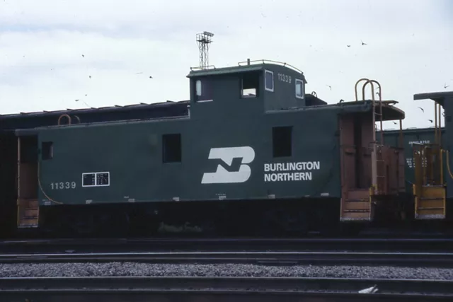 Railroad Slide - Burlington Northern #11339 Caboose 1978 Cicero Illinois Train