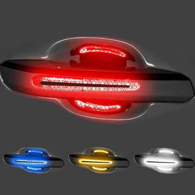 8PCS Protecteur Poignée Porte De Voiture Pour Ford Kuga 2019-2024, Bandes Réfléchissantes Autocollants De Protection Portiere Voiture,White