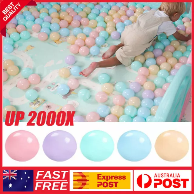 UP TO 2000PCS Ball Pit Balls Play Kids Baby Ocean Soft Toy Colourful Playpen Fun