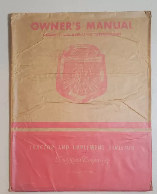Ford Tractor Moldboard Plows Operating Instructions