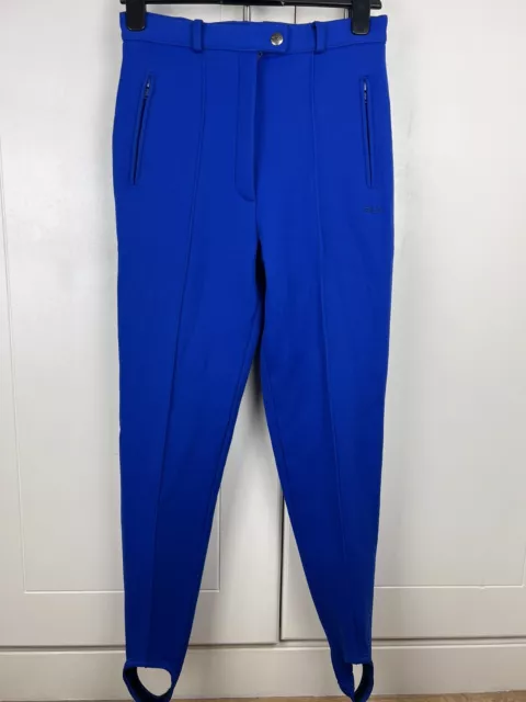 Fila Magic Line Womens Stirrup Ski Pants | Vintage Designer Blue Winter Sports