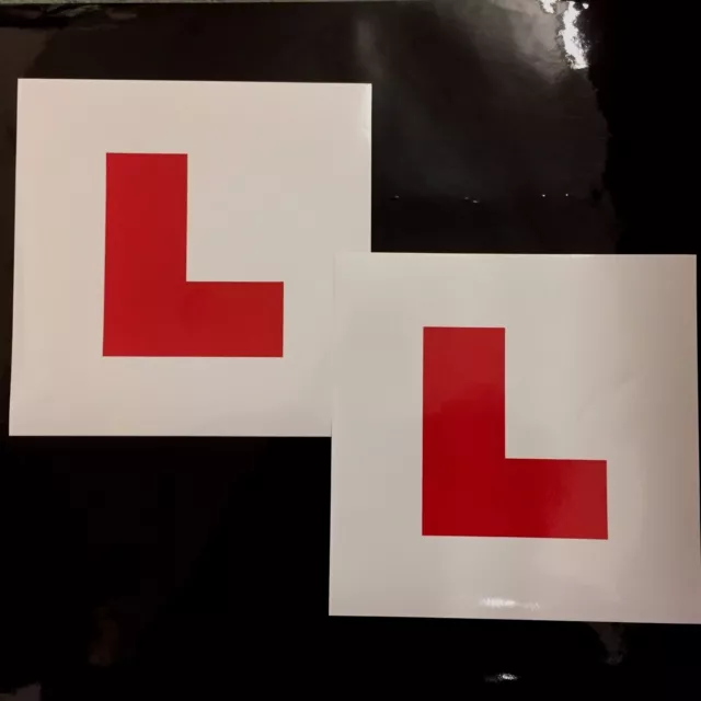 L PLATES - Learner Driver, DVLA Legal Size, Easily Removable Stickers