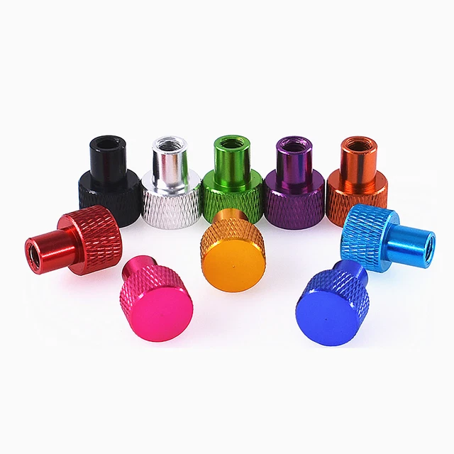 Maniglie M3 M4 M5 M6 dado pollice zigrinato lega di alluminio colorata
