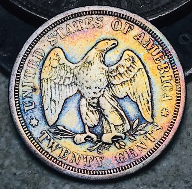1875 S Twenty Cent Piece 20C Ungraded CHOICE 90% Silver US Coin CC18201