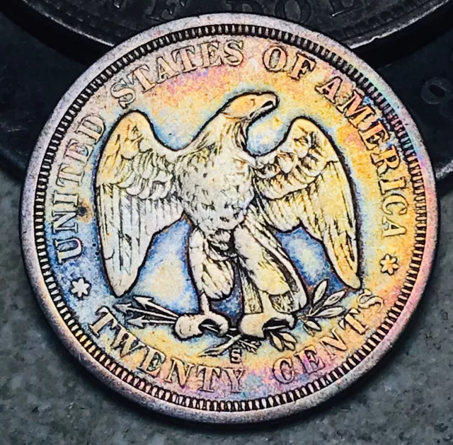 1875 S Twenty Cent Piece 20C Ungraded CHOICE 90% Silver US Coin CC18201