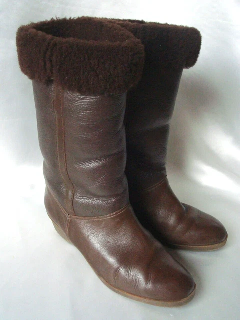 Bally Chaussures Bottillons Femme Fourrees Cuir Brun T.38