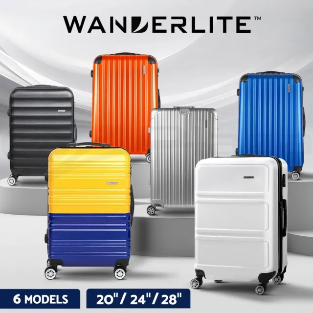Wanderlite Luggage Set Suitcase Sets 1/2/3pc Carry On TSA Hard Case Lightweight