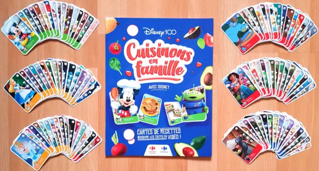 Album vide CUISINONS EN FAMILLE + Set complet 96 cartes Disney 2023 NEUF NEW