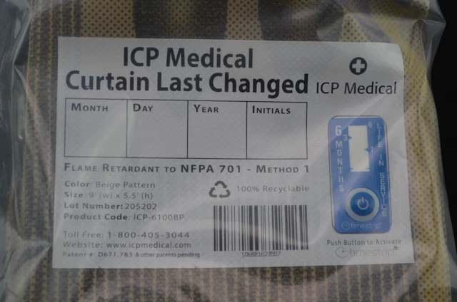 ICP Medical ICP-6100BP Hospital Patient Privacy Curtain Beige 66"x108" NEW