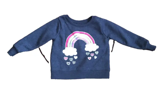 Garanimals Blue Rainbow & Heart Sweatshirt  Baby Girl's Infant & Toddler 18M