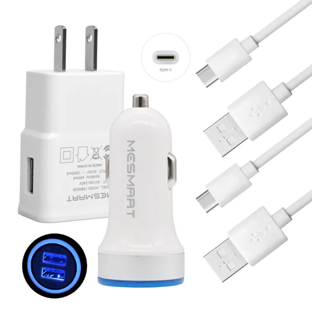 Fast Charge Wall Car Charger USB Type C Cable For Samsung S23 S22 Ultra 5G S21+