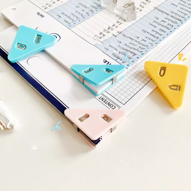 Book Paper Corner Clip Photo Stand Clip Bill Clip Cute Simple Transparent Color