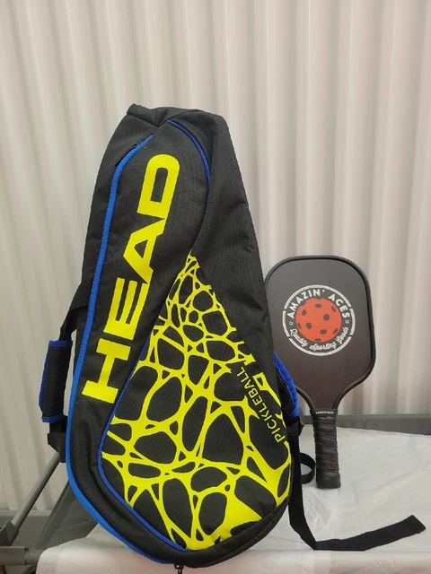 HEAD  Pickleball DuffleBag Black Blue Yellow Plus Amazin Aces Pre Owned