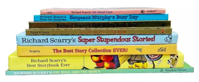 Lot of 8 Vintage Richard Scarry’s Hardcover Children's Fable Story Books