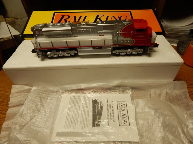 Mth Rail King 30-2121-1 Santa Fe Sd-90 Mac Diesel Locomotive Engine Used In Box