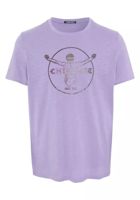 Chiemsee Uomo T-Shirt - Oscar, Girocollo, Cotone Organico, Grande Logo, Einfa
