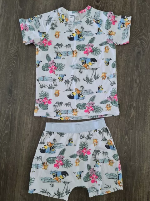 Bonds Bluey girls summer pyjamas set, size 8 - NEW with tags