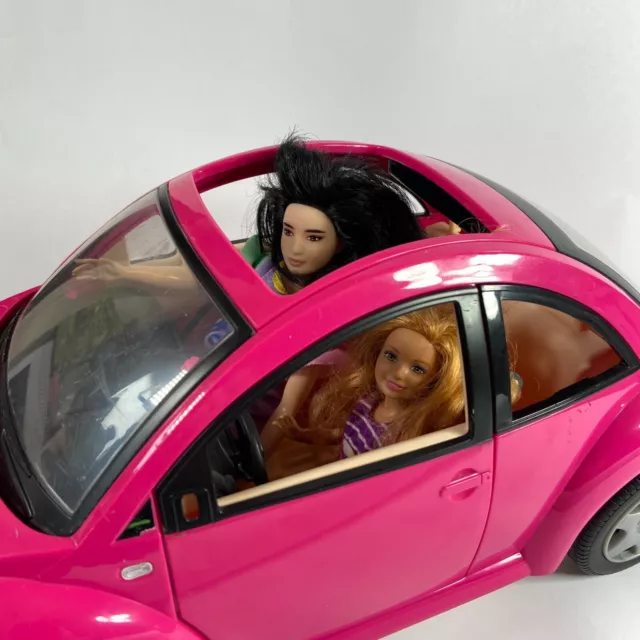 Barbie Vintage VW Volkswagen Beetle Bug Car with 2 Barbie Dolls