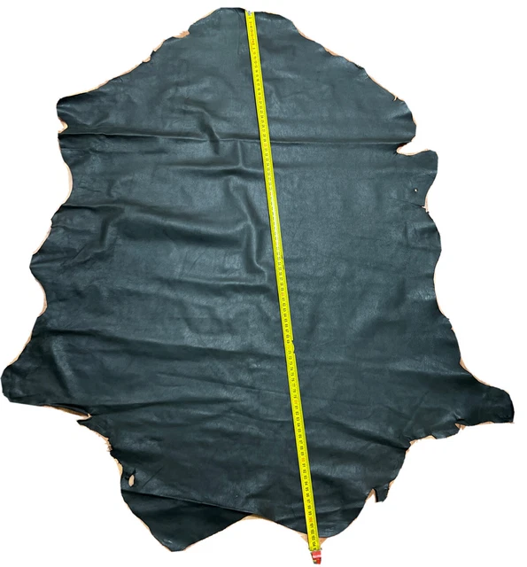 Lederhaut Farbe PEAT Grün Lederstück Echtleder Lammleder Echt Leder 103x76 Cm