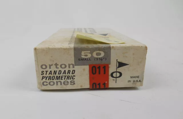 Cono pequeño pirométrico estándar Orton 011 conos 1-1/8" 50 conos
