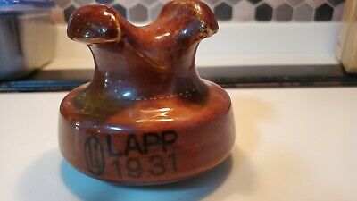 Electrical Insulator LAPP 1931 Brown Collectible