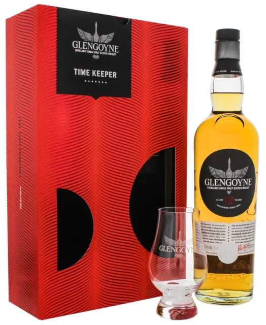 GLENGOYNE 12 Years TIME KEEPER SET - Single Malt Whisky 43%vol 1x0,7L + Glas