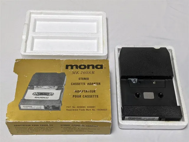 Mona MK-703SR 8 Track Stereo Cassette Adapter in Original Box