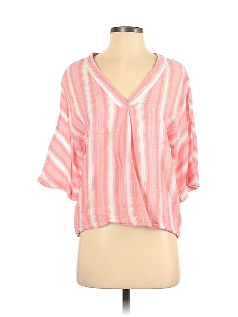 Gap Women Pink 3/4 Sleeve Blouse S