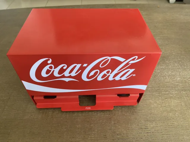 Coca Cola Vintage Metal Straw Dispenser Coke Man Cave Collectable