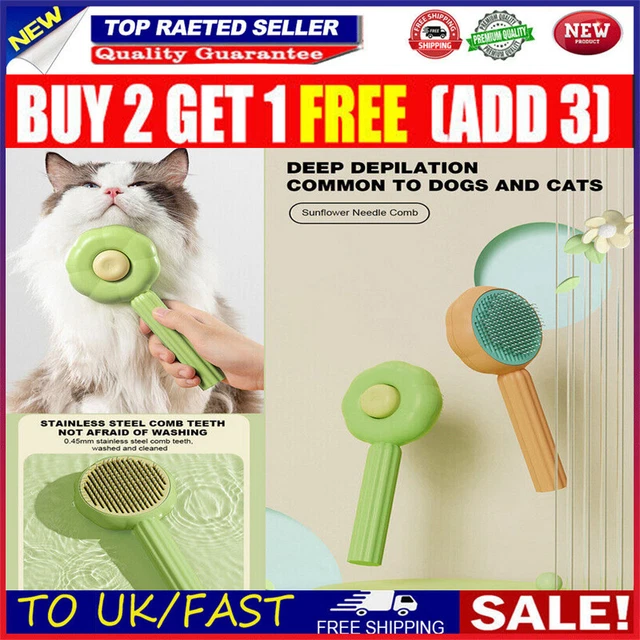 Plastic Pet Cat Brush Massage Comb Dog Grooming Hair Beauty Cleaner Supplilu