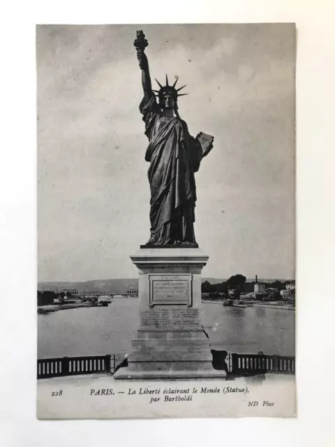 CPA carte Postale NEW YORK PARIS 1900 Statue Liberty-Bartoldi-Post card USA