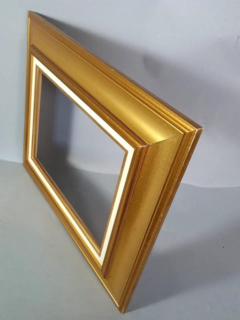 Effect cadre photo bois doré 30x40 cm verre clair
