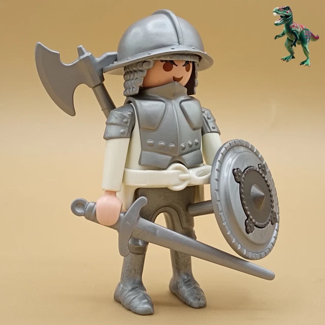 Playmobil 5 Chevaliers Templiers/Teutoniques Médiévaux - Set 3666 - Occasion - Pour Château Croisé