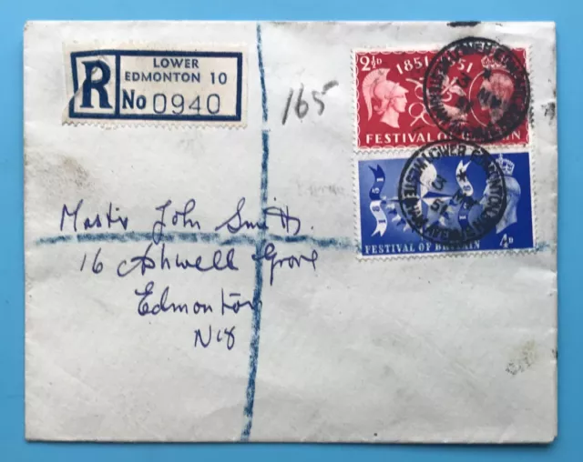 3 May 1951 King George VI  FESTIVAL of BRITAIN “FIRST DAY COVER” TWO STAMPS