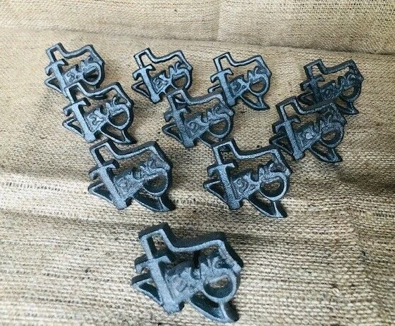 10 Texas Nails Cast Iron 2 1/2 Inch Tacks Rustic Western 1 1/2" Nail Lonestar