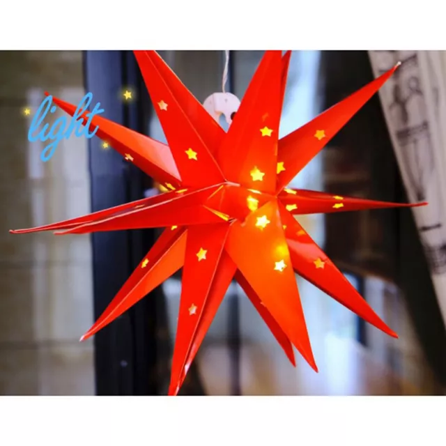 45cm LED Außen-Stern Rot Außenstern Adventsstern Weihnachtsstern Außen Hängend