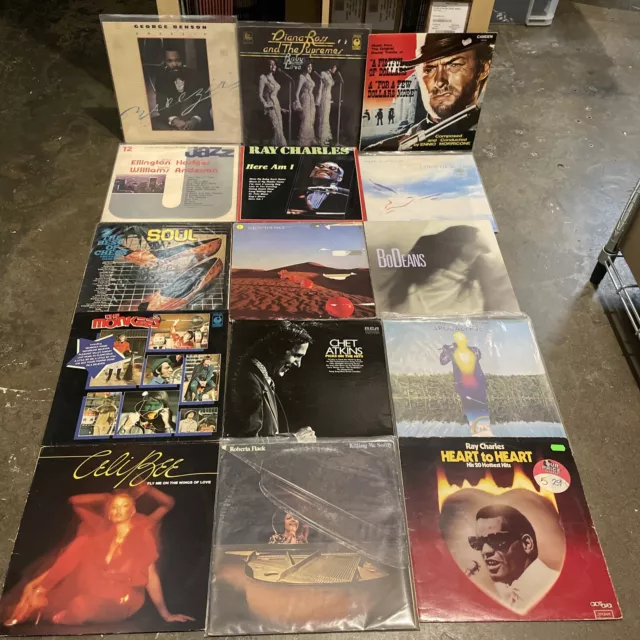 15 used vinyl lp records job lot Jazz Funk Pop Ray Charles Chet Atkins Monkees