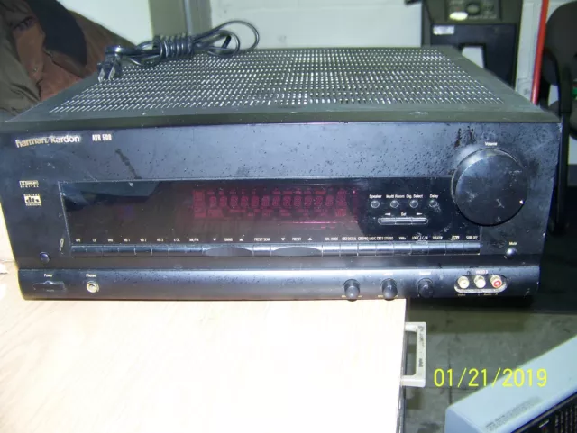 Harman Kardon AVR 500 5.1 Channel 70 Watt Receiver for parts or repair