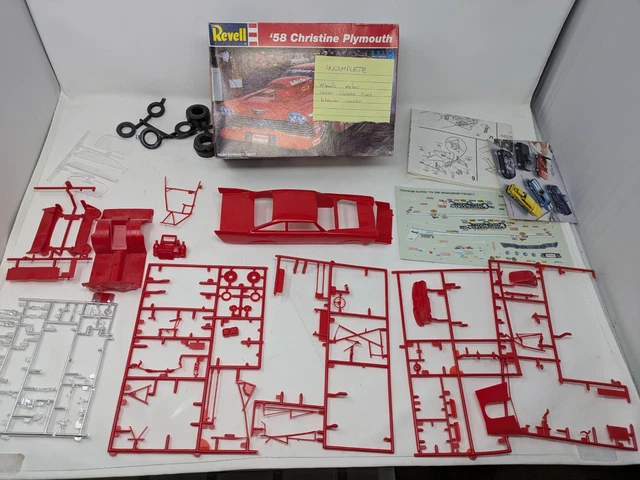 REVELL ‘58 CHRISTINE Plymouth Pro Mod Model 1:25#7350 Model Kit-Junk ...
