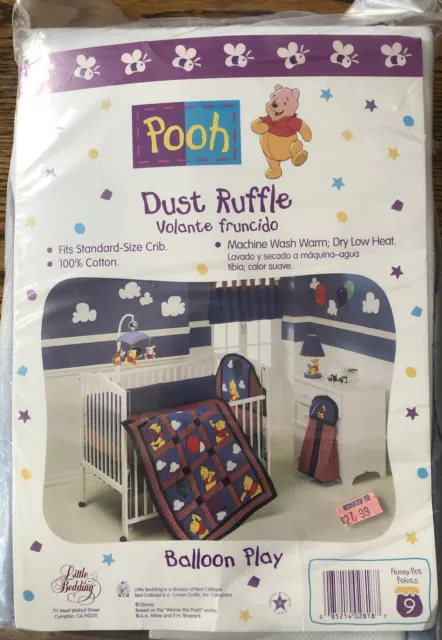 NEW NOS WINNIE THE Pooh Dust Ruffle Standard Size BALLOON PLAY