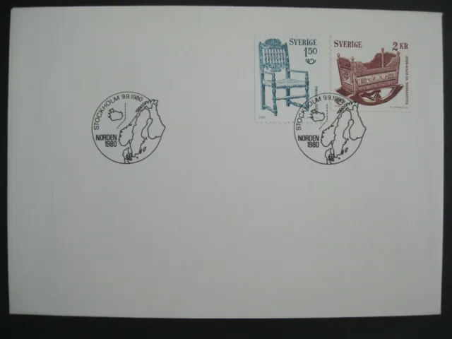 Briefmarken Schweden FDC First Day Cover Ersttagsbrief 1980 SVERIGE
