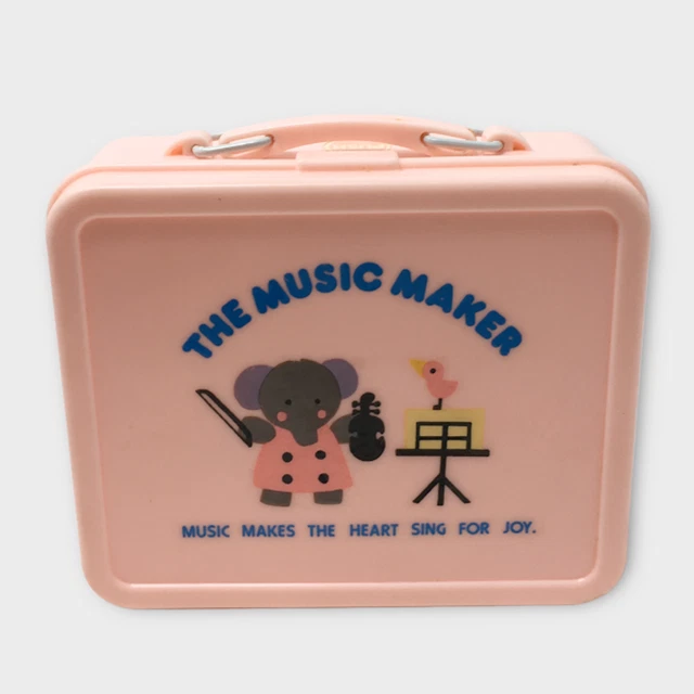 Vintage 1979 Sanrio Music Maker MINI Lunch Box Collectible Pink Made in Japan