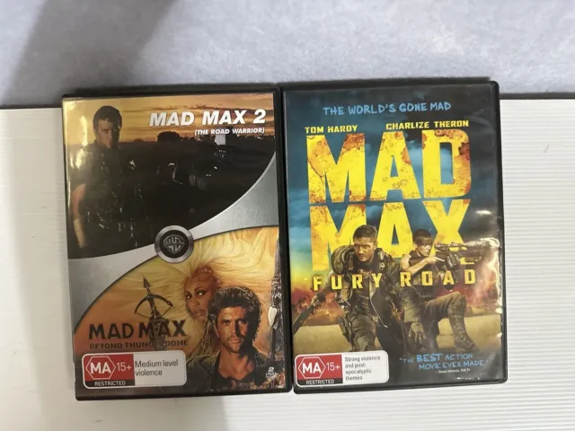 Mad Max Collection The Trilogy DVDs x3 Movies Region 4 Very Good Condition