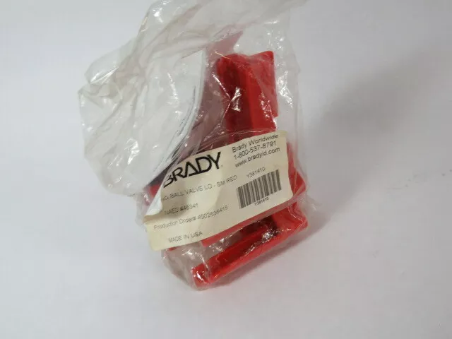 Brady 45341 BS07A-RD 4-Legged Ball Valve Lockout 4.07"Hx3.05"Wx5.31"ID ! NWB !