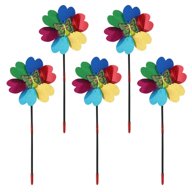 5pcs rasen windräder garten decor windräder sunflower wind