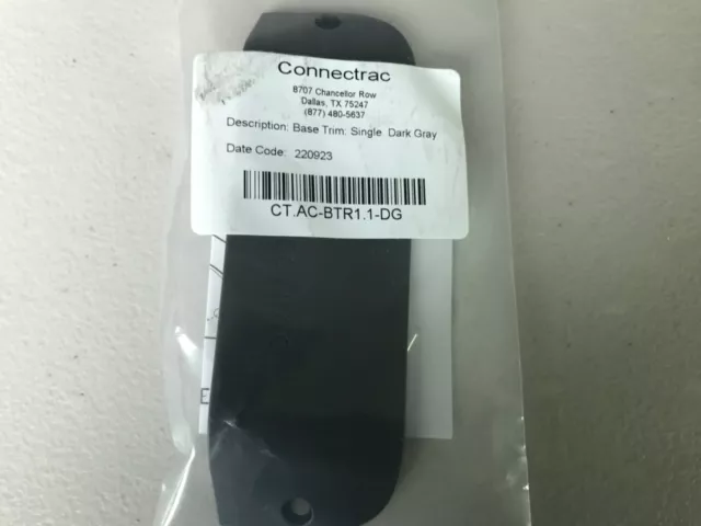 Connectrac CT.AC-BTR1.1-DG SIngle BASE TRIM for under flooring power & data gray