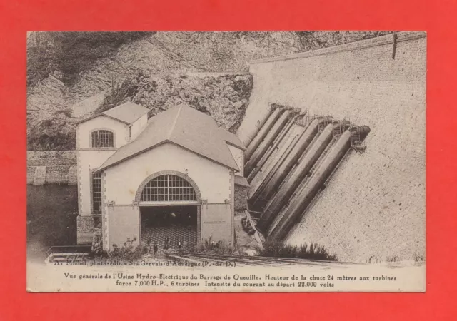 Factory Hydro Electric of / The Dam Of Queuille (C5445)